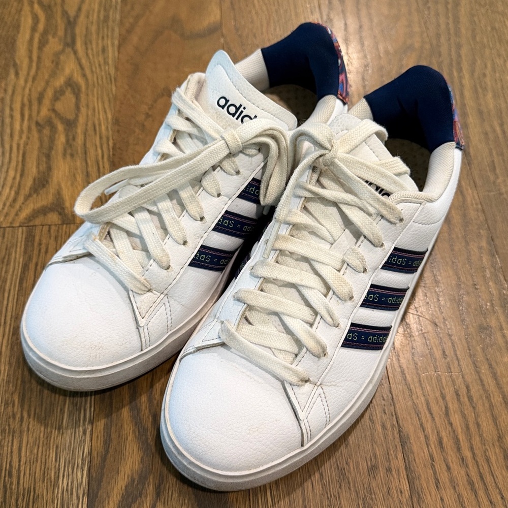 adidas White and Navy Women's Sneakers